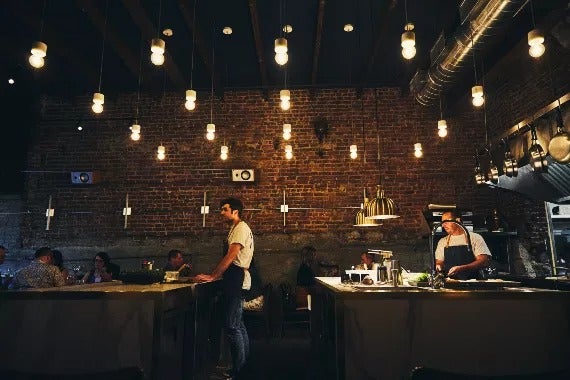 Interior of Arvi in Quebec City.
