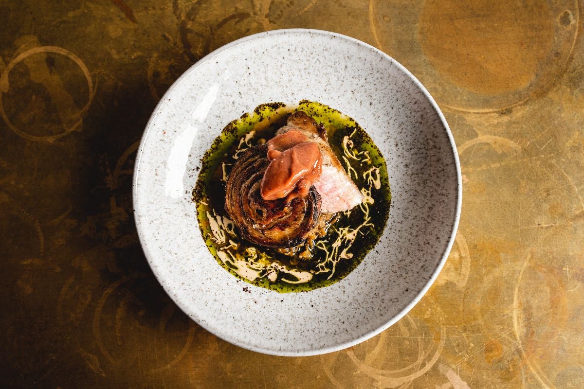 Pork risotto at Lawrence in Montréal.