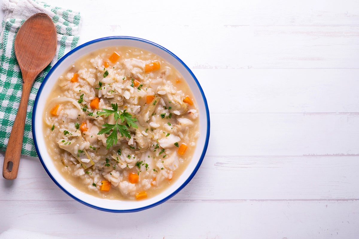 Creamy risotto with chicken broth - Fine Dining Lovers