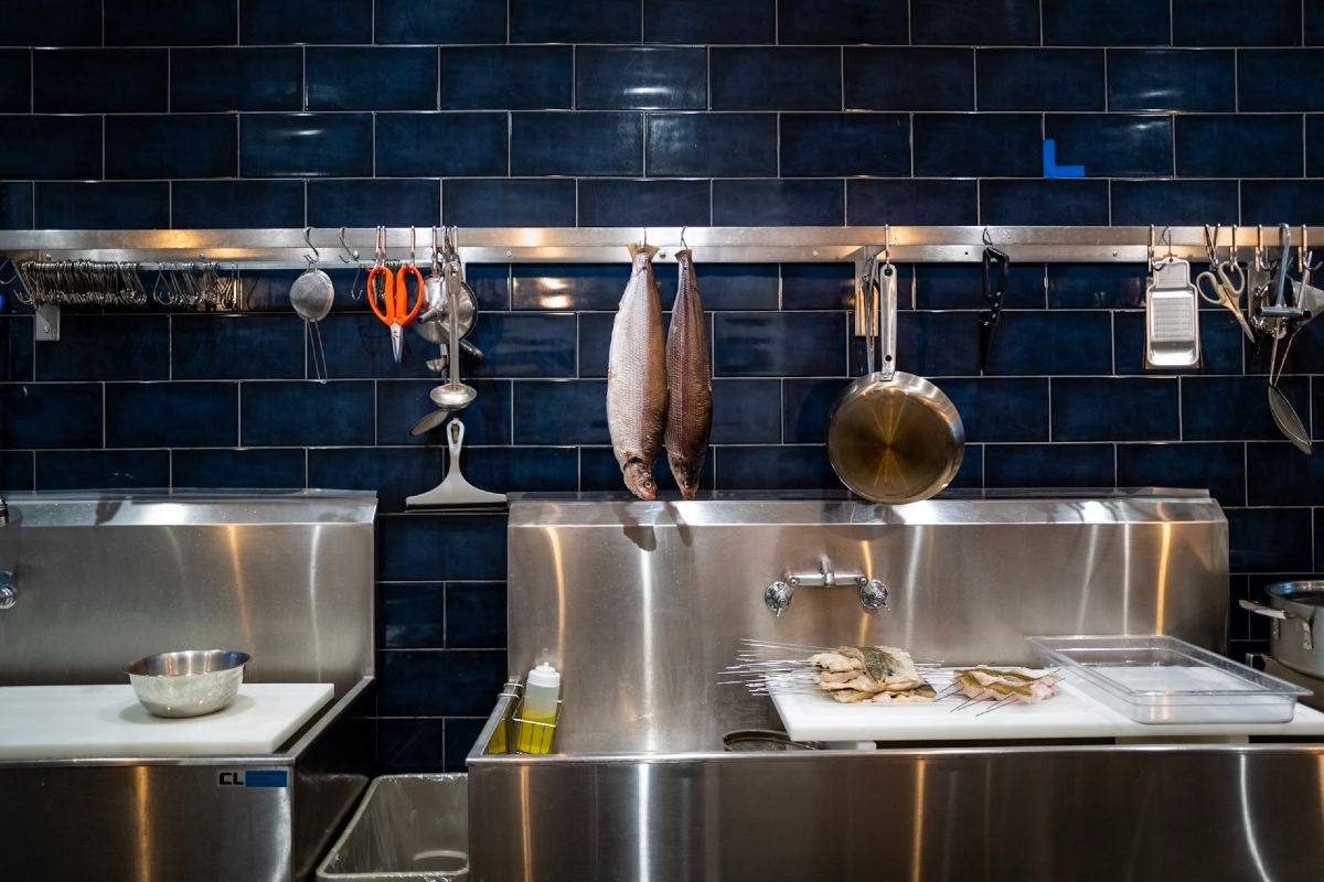 The kitchen at Affinity Fish.