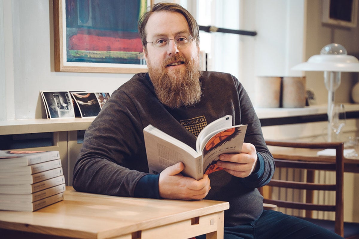Chef JP McMahon reading his 2023 book An Alphabet of Aniar.