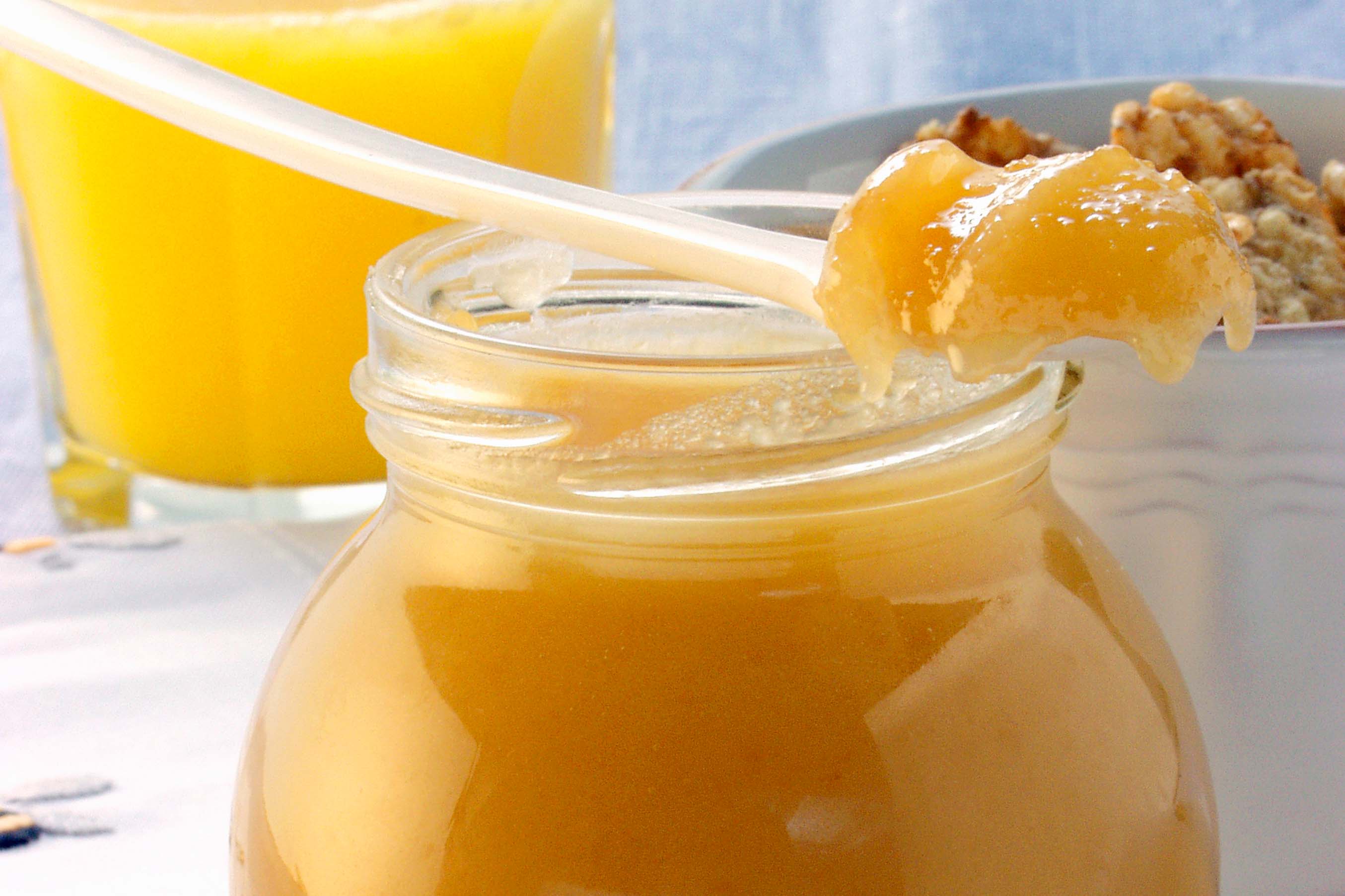 a jar of blossom honey