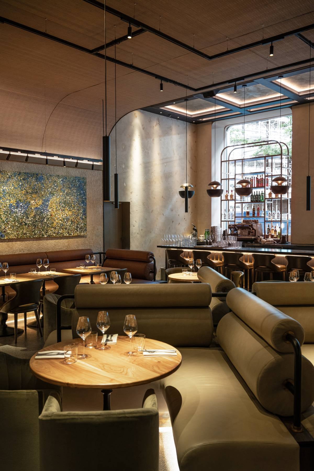 The dining room at Bossa in London.