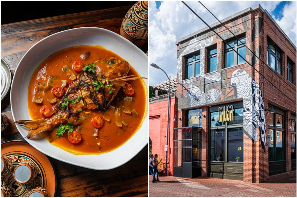 Causa food and exterior.