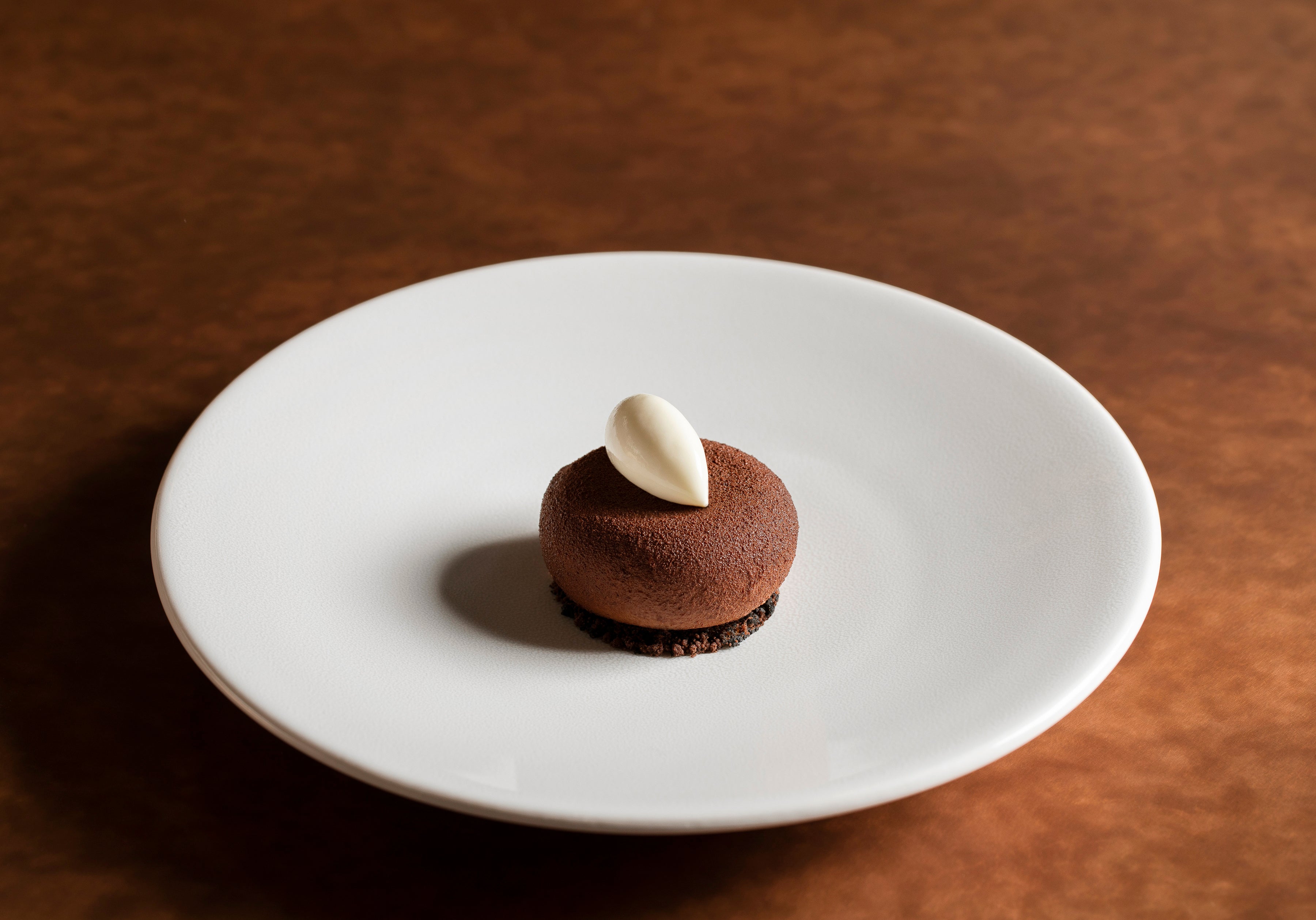 Chocolate, salted pine and ricotta at Behind.