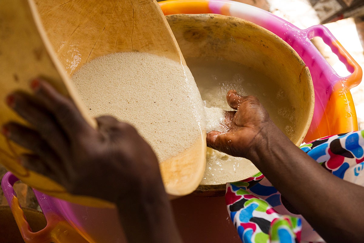 image-of-grain-being-washed-in-bowls