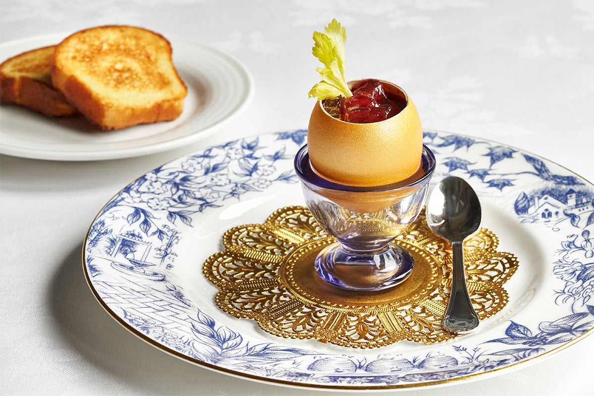 Foie gras egg at The Inn at Little Washington.