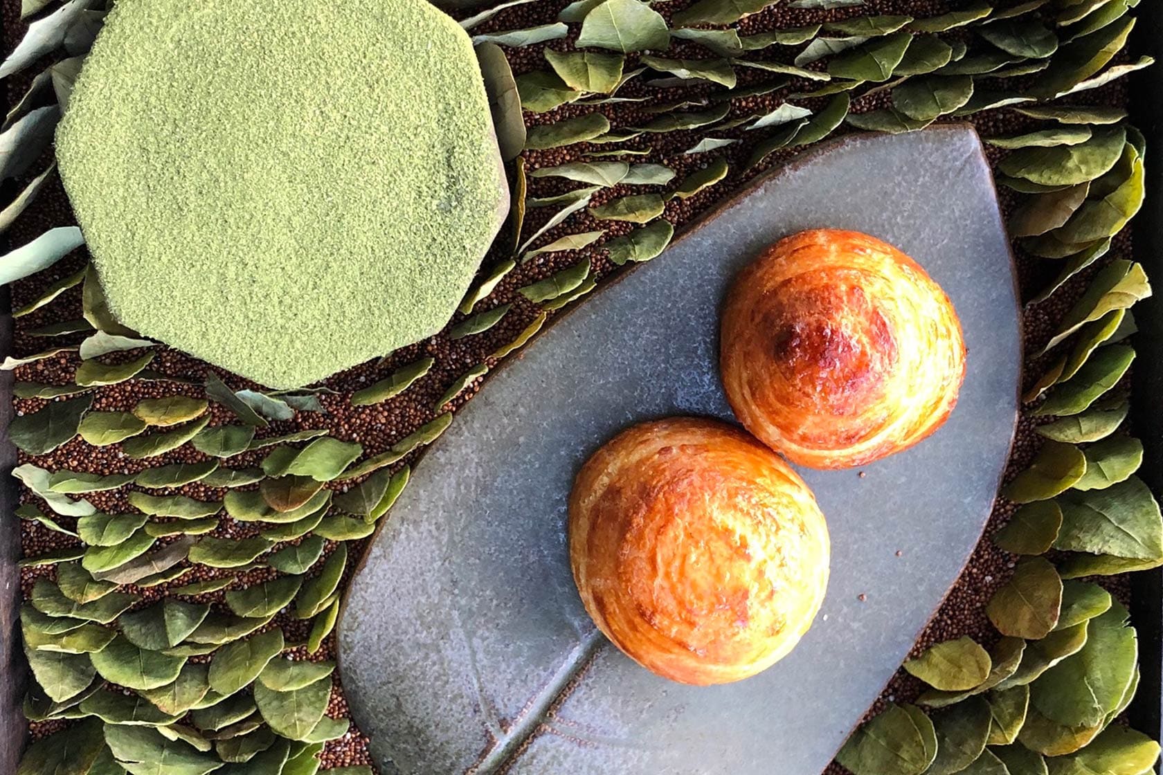 Gustu's dish Cuñapé with coca butter