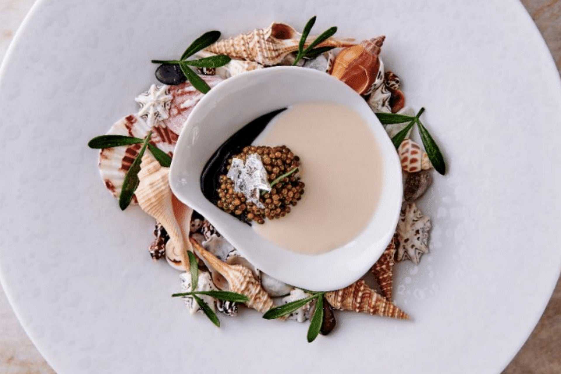 A dish at Hélène Darroze at The Connaught.