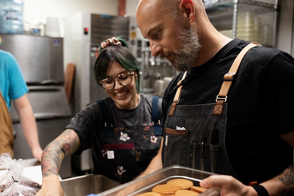 Chefs Jorge Guzmán and Claudette Zepeda.