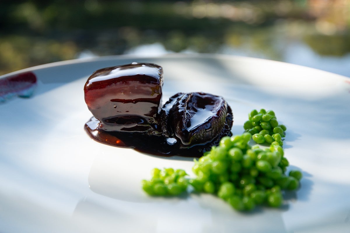 Braised pork belly at Jin Sha in Hangzhou.