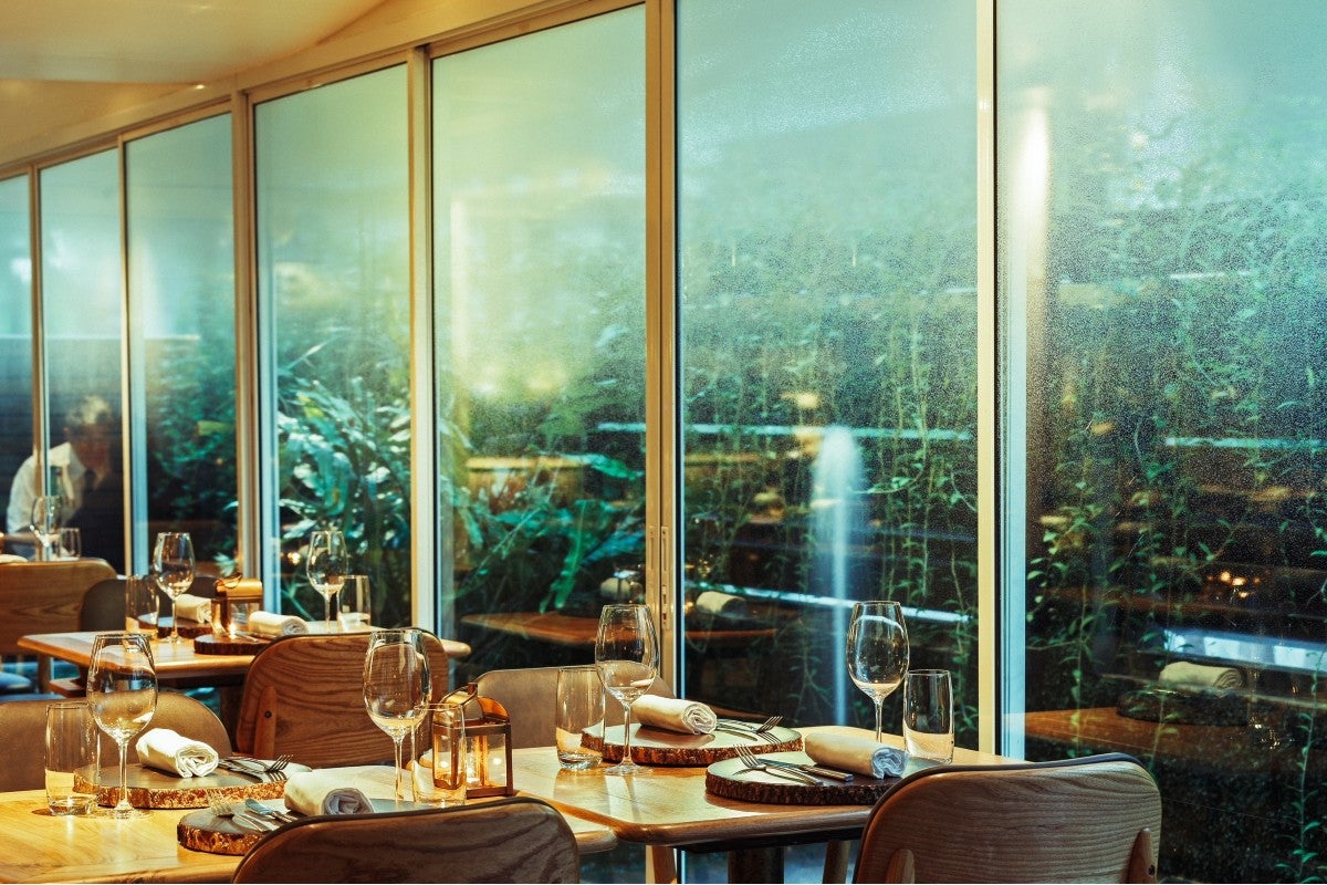 The dining room at Le Du, winner of Asia's 50 Best Restaurants 2023.