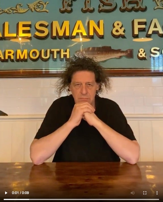 A still from Marco Pierre White's Instagram account.