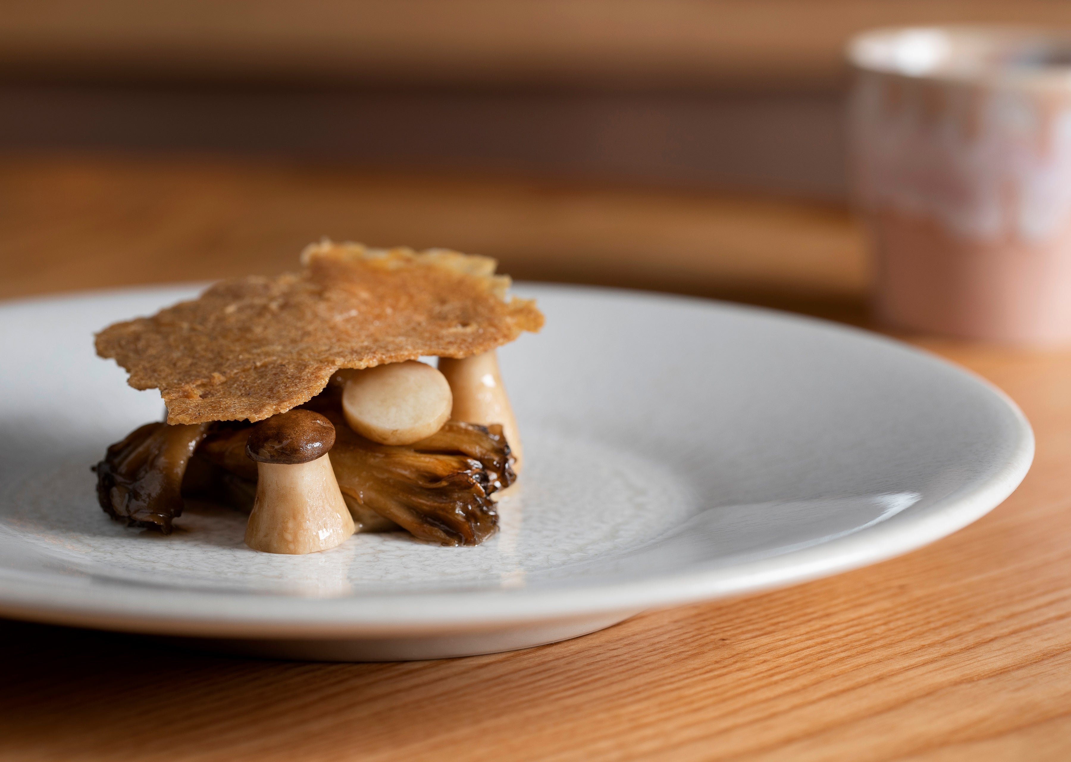 Mushroom 'tea and toast' at Behind.