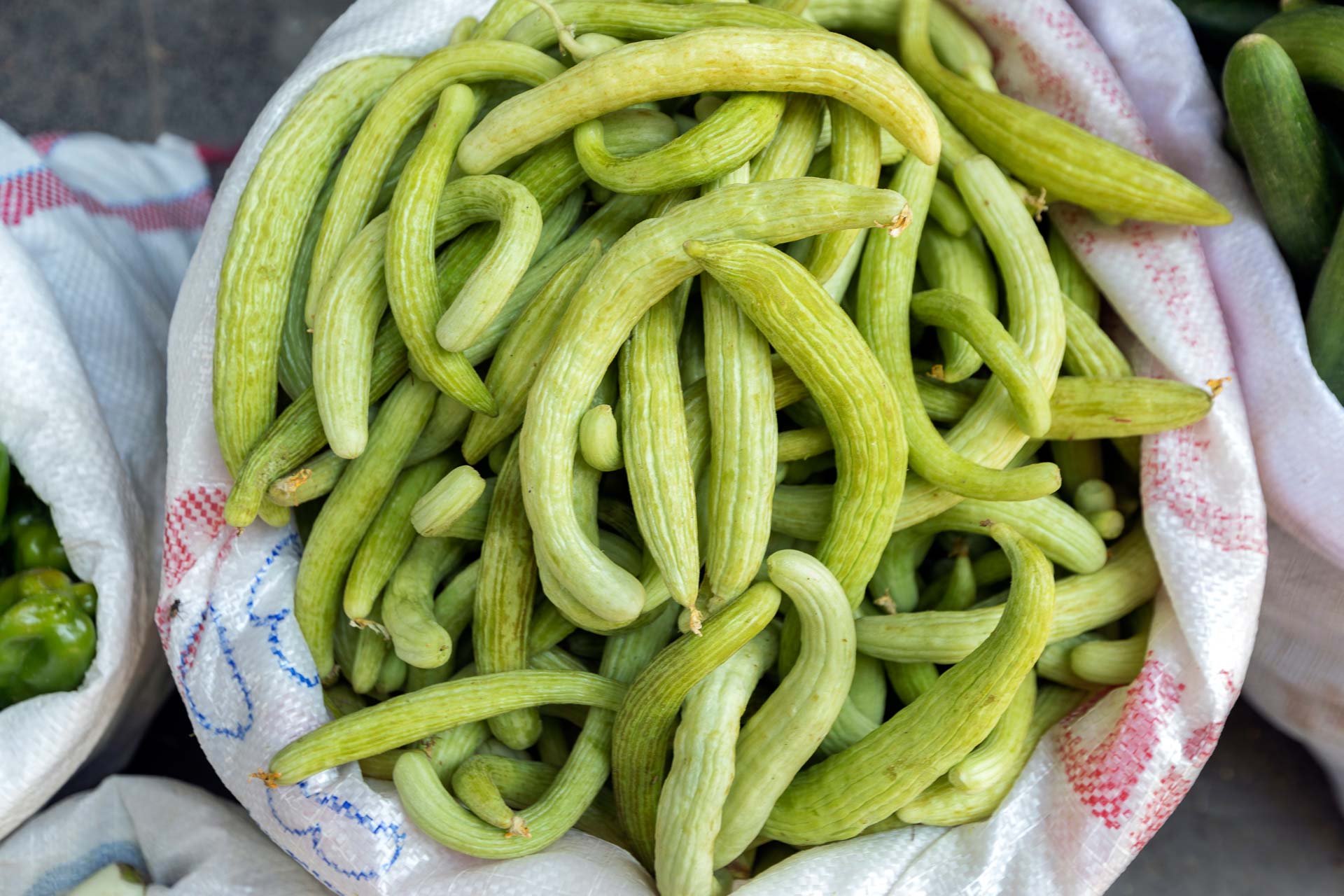 A basket of fresh Armenian cucumbers