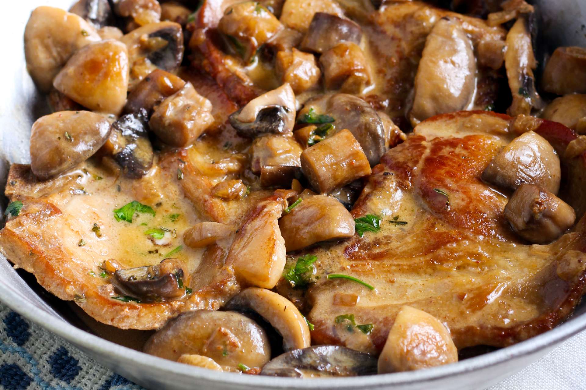 Pork Chops in Mushroom Marsala Sauce ©iStock