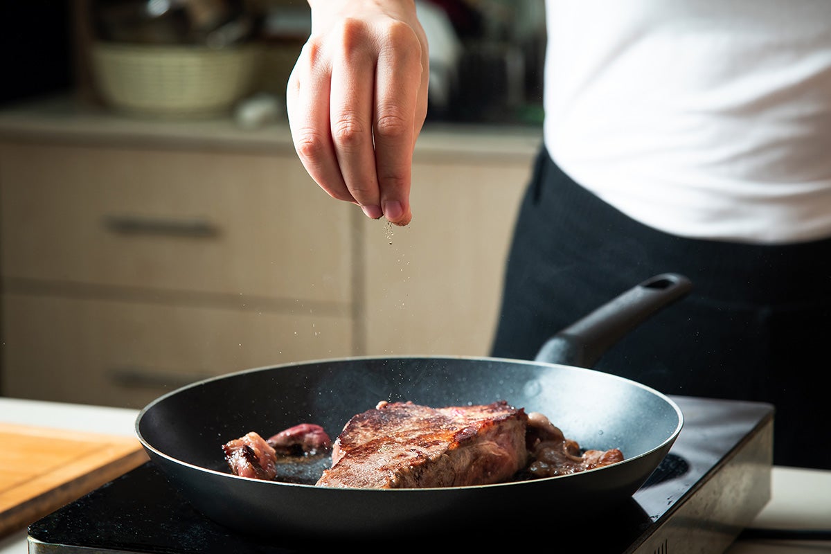 Instant coffee steak rub.