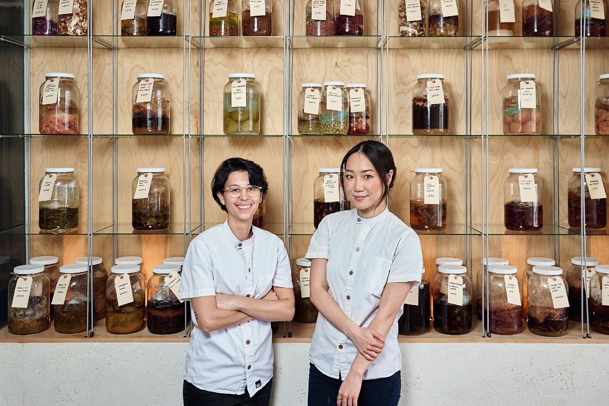 Samantha Mueller and Briana Kim at Alice restaurant in Ottawa.