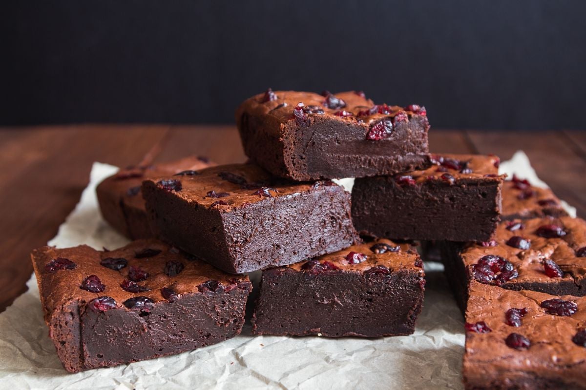 Some individual brownies ready to be freeze