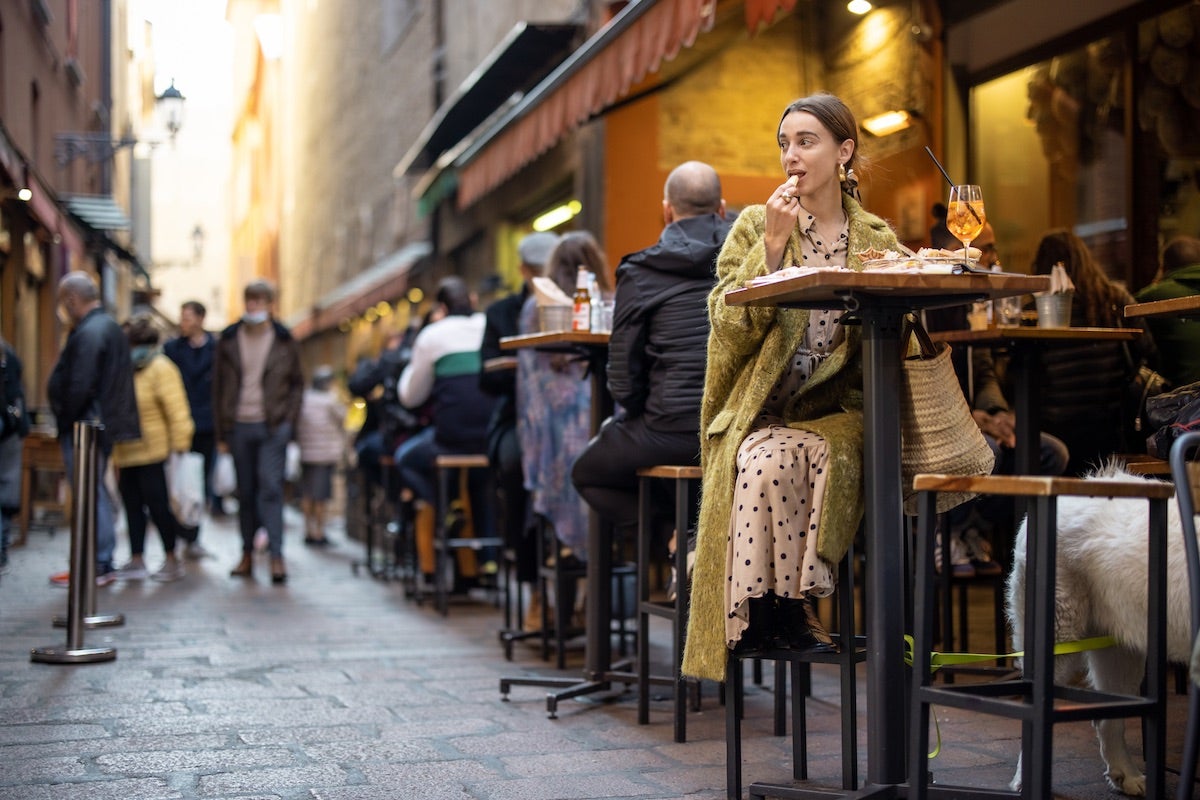 Girl taking a tasting tour