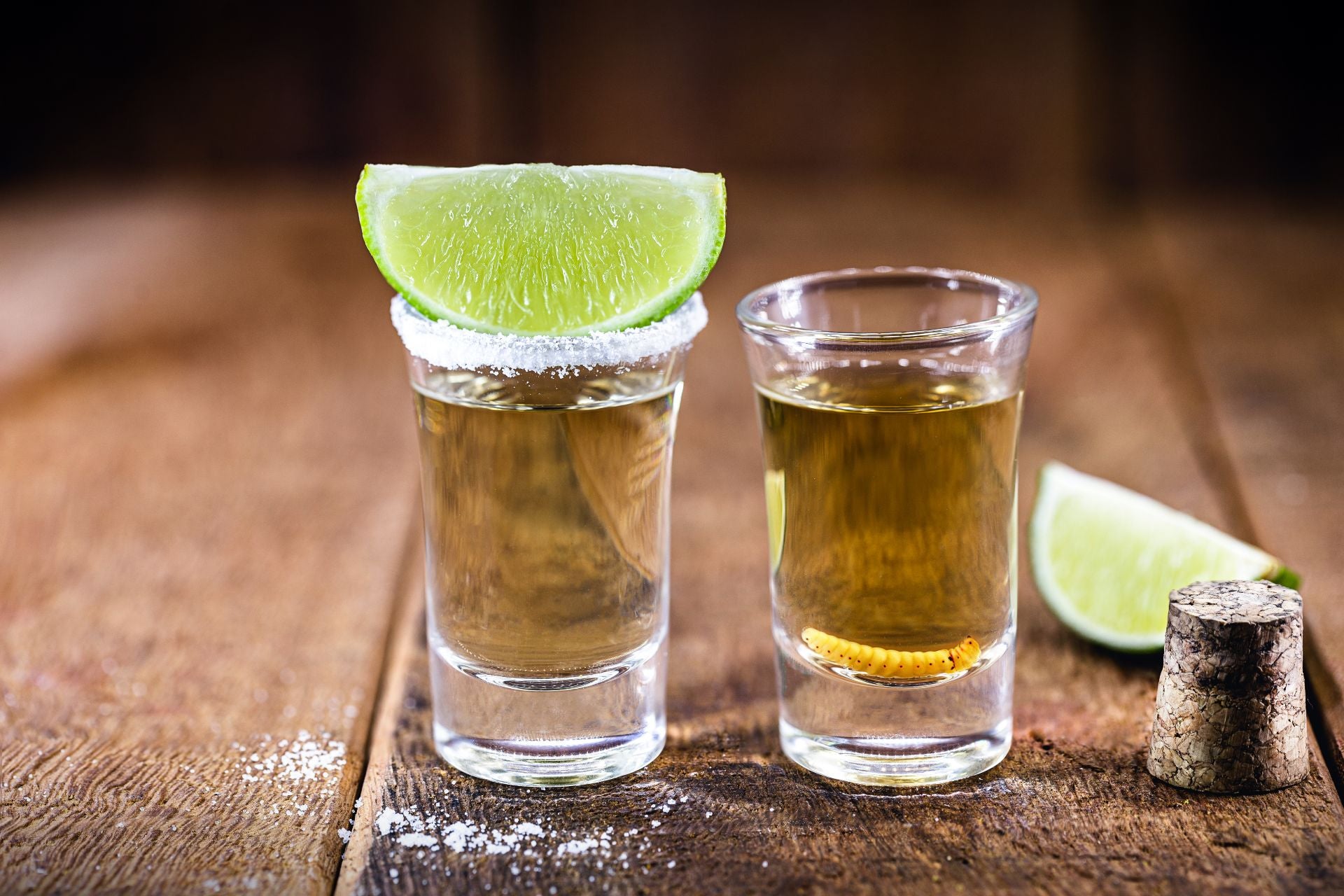 Shots of tequila.