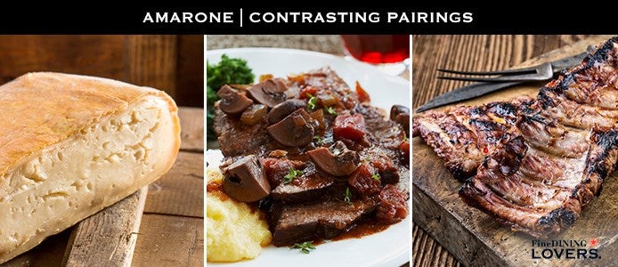 Amarone Wine Contrasting Pairings