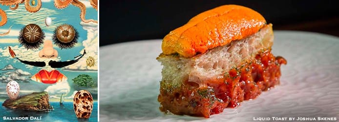 Salvador Dali's sea urchin painting | Joshua Skenes' Liquid Toast