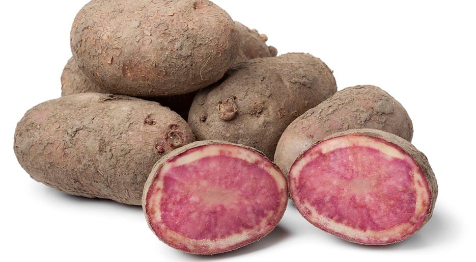 Millennial pink food highland red burgundy potato