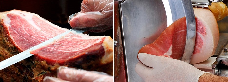 Jamon Iberico | Prosciutto di Parma cut Jamon Iberico | Prosciutto di Parma cut