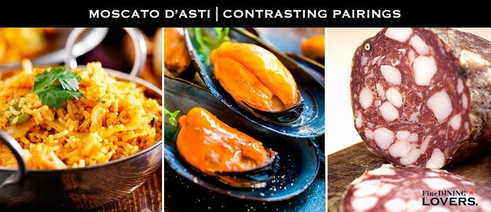 Moscato d'Asti: contrasting pairings