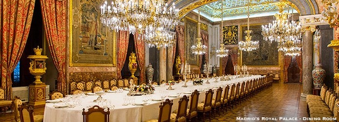 Madrid’s Royal Palace Dining-Room Madrid’s Royal Palace Dining-Room