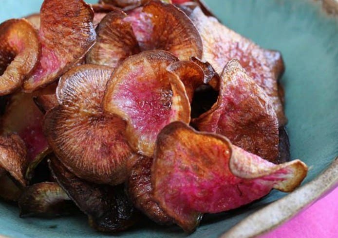 Watermelon Radish Chips