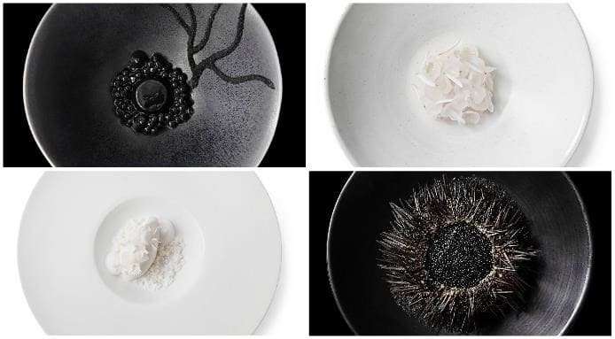 Black and White Food Plating Black and White Food Plating