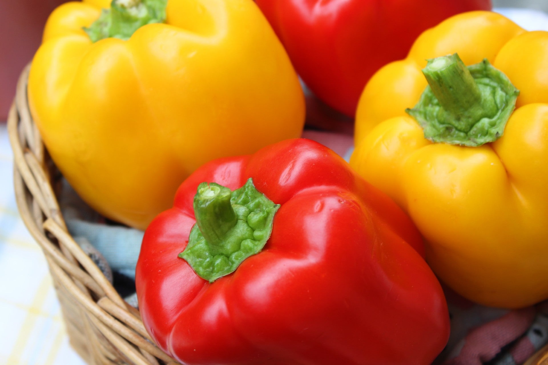 red and yellow peppers