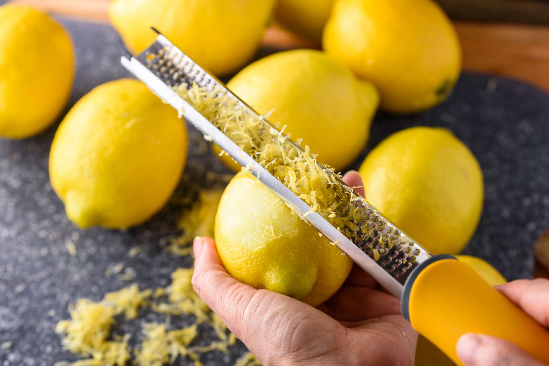 producing lemon zest