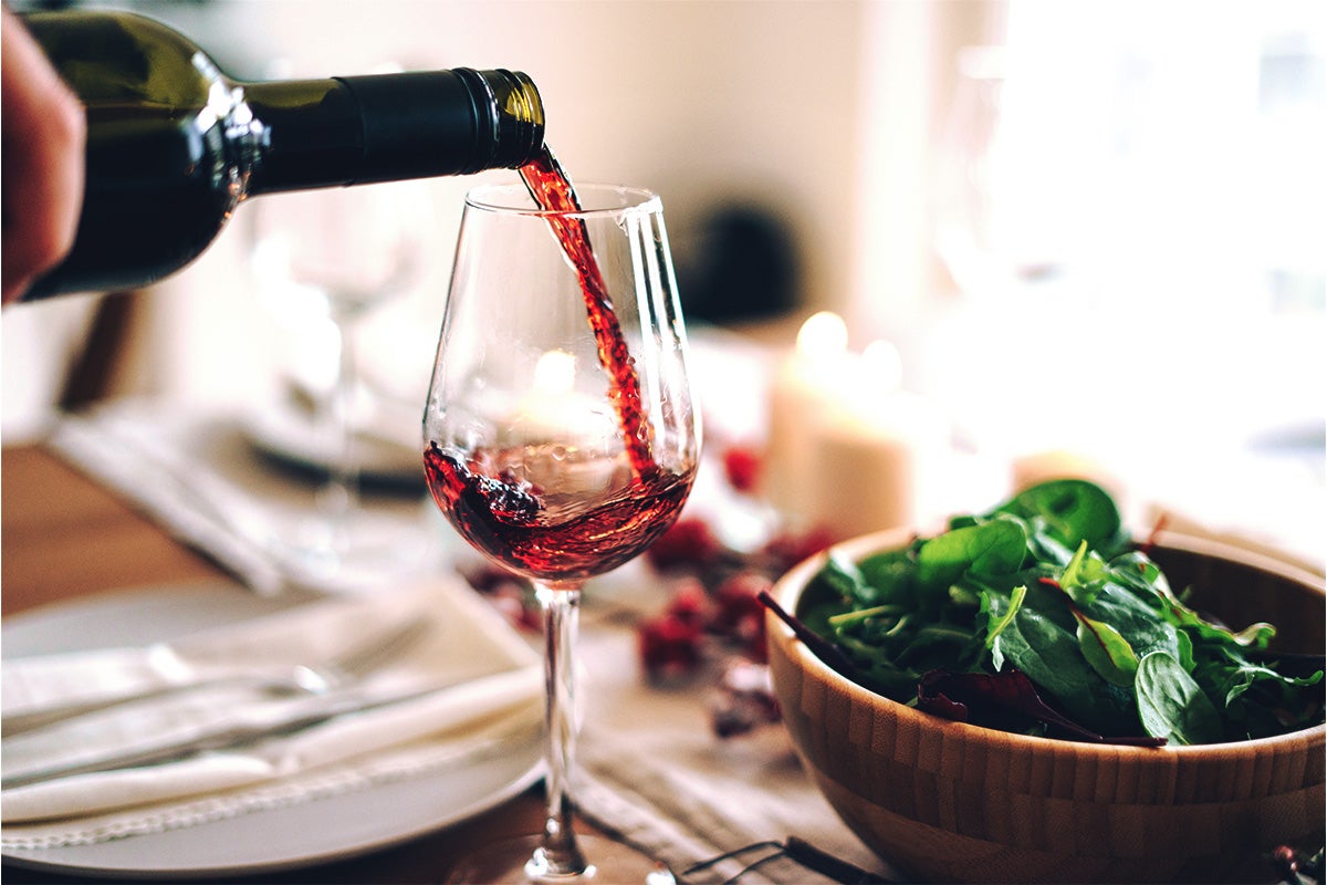 Red wine bottle