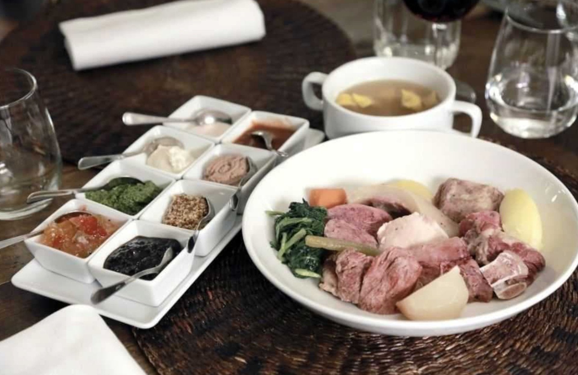 Bollito misto and a number of sauces