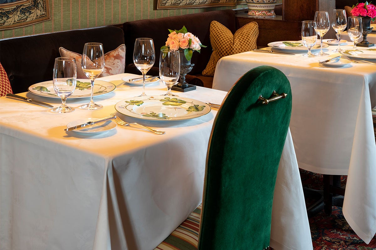 Table setting at The Inn at Little Washington.
