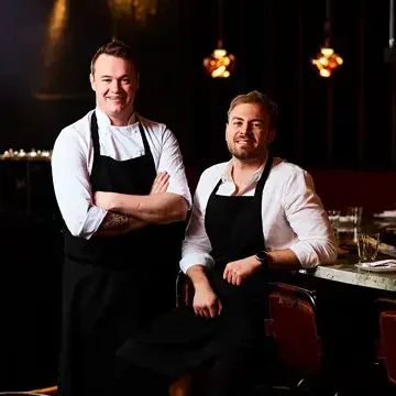 Chefs Will Murray and Jack Croft at Fallow.