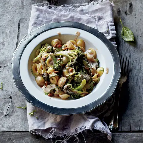 Orecchiette Brown Butter Broccoli Pine Nuts Basil.