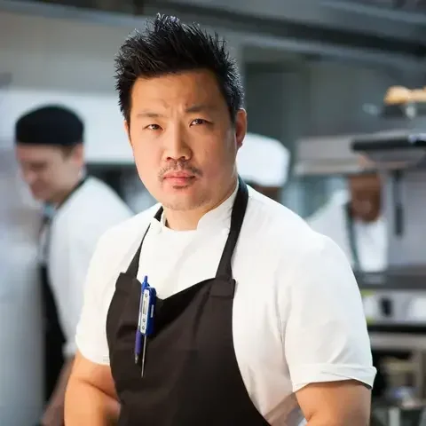 Chef Andrew Wong in the kitchen.