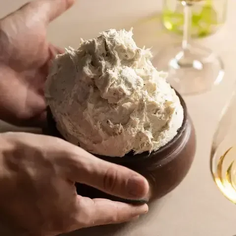 Creamed salt cod at Daniel Canzian restaurant.