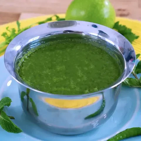 Green chutney by Monica Haldar.