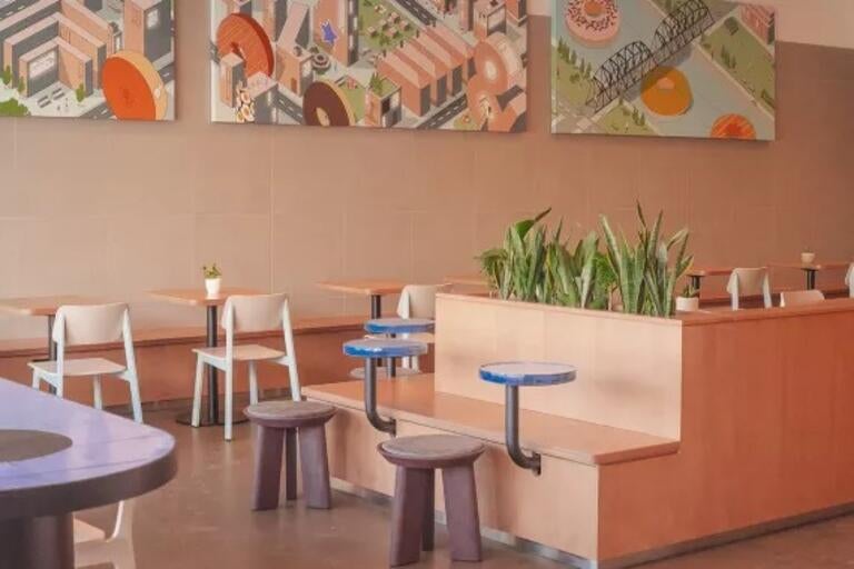 Interior of Phil &amp; Sebastian coffee shop in Calgary.