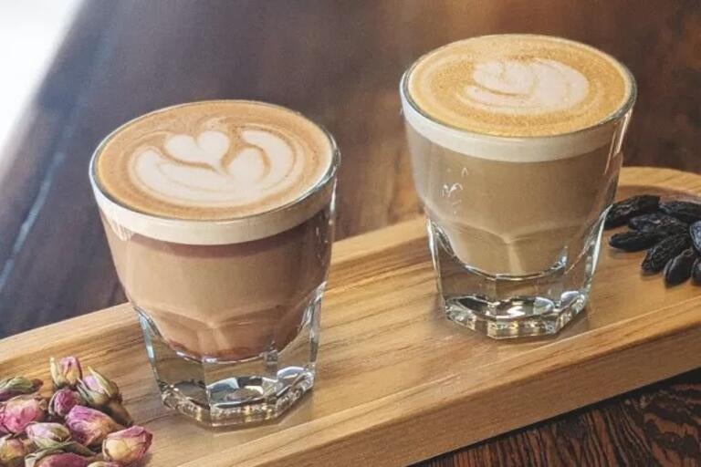 Coffees at Sought x Found in Calgary.