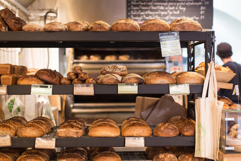 Baked goods at E5 Bakehouse in London.