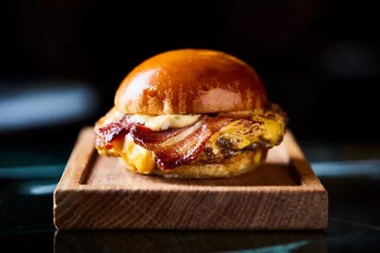 Retired dairy cow burger at Fallow in London.