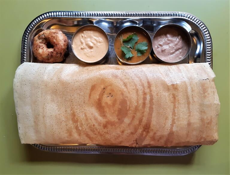 Dosa and curries at Ganapati in London.