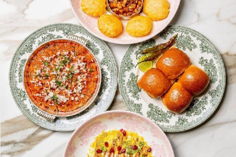 Dishes at Gymkhana Indian restaurant in London.