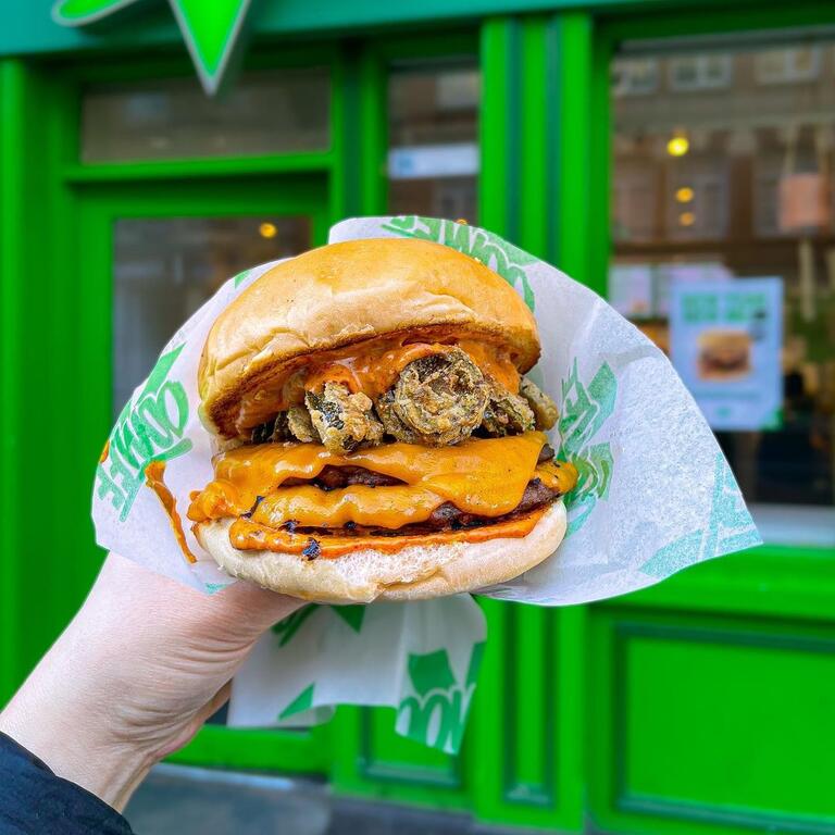 Vegan burger at Oowee in Bristol.
